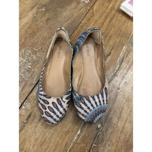 womens Nine West Smartmovel 1 Olive Print Flats size 6.5